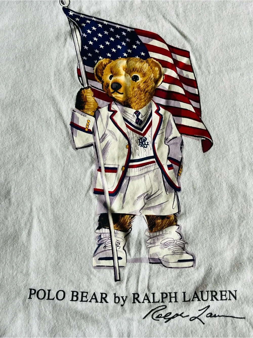 Polo Ralph Lauren Polo Bear Ringer T Shirt Size 14Y Teen Patriotic Prep America